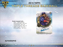 Load image into Gallery viewer, 2019 Topps Triple Threads Baseball Hobby Box - PERSONAL BREAK

