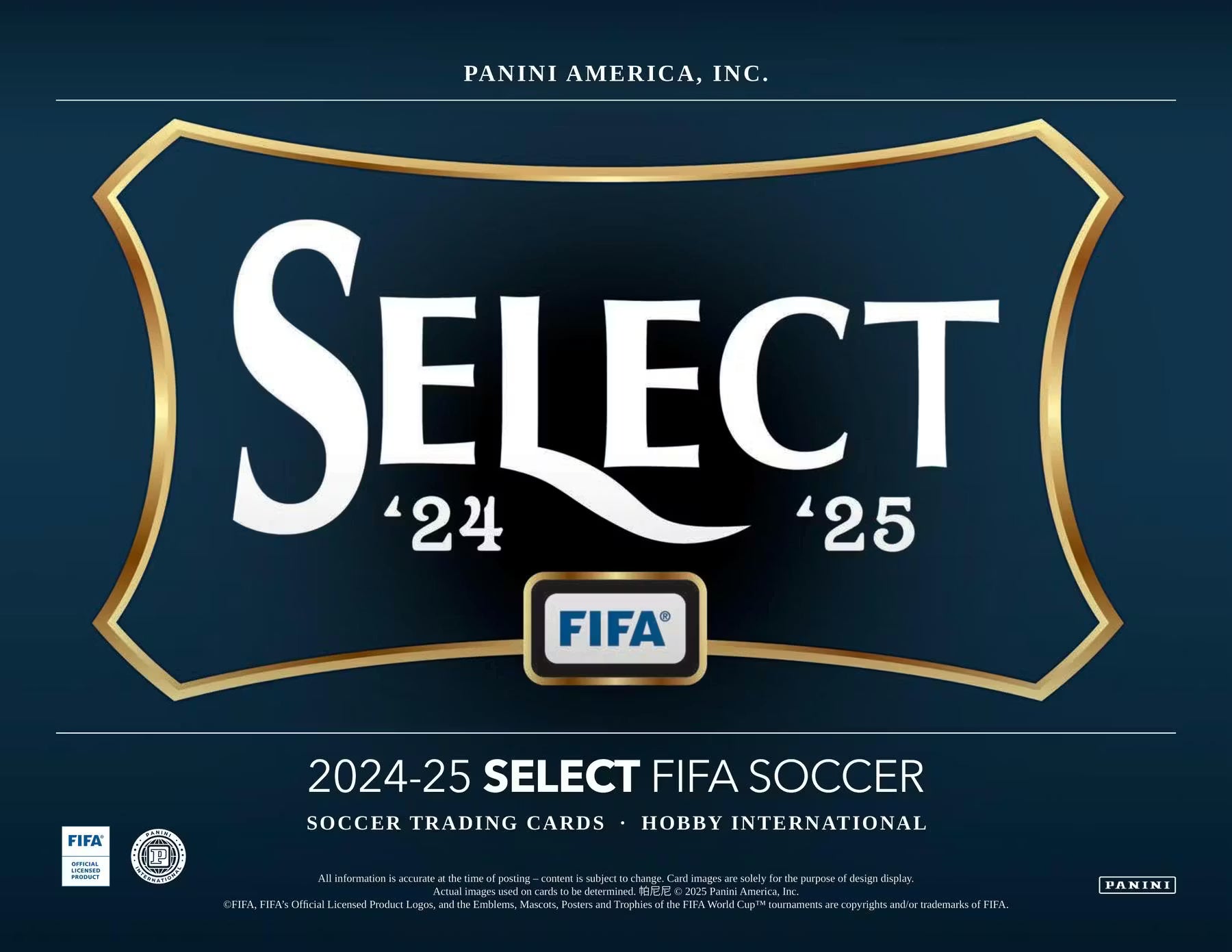 2024/25 Panini Select FIFA Soccer Hobby International Box