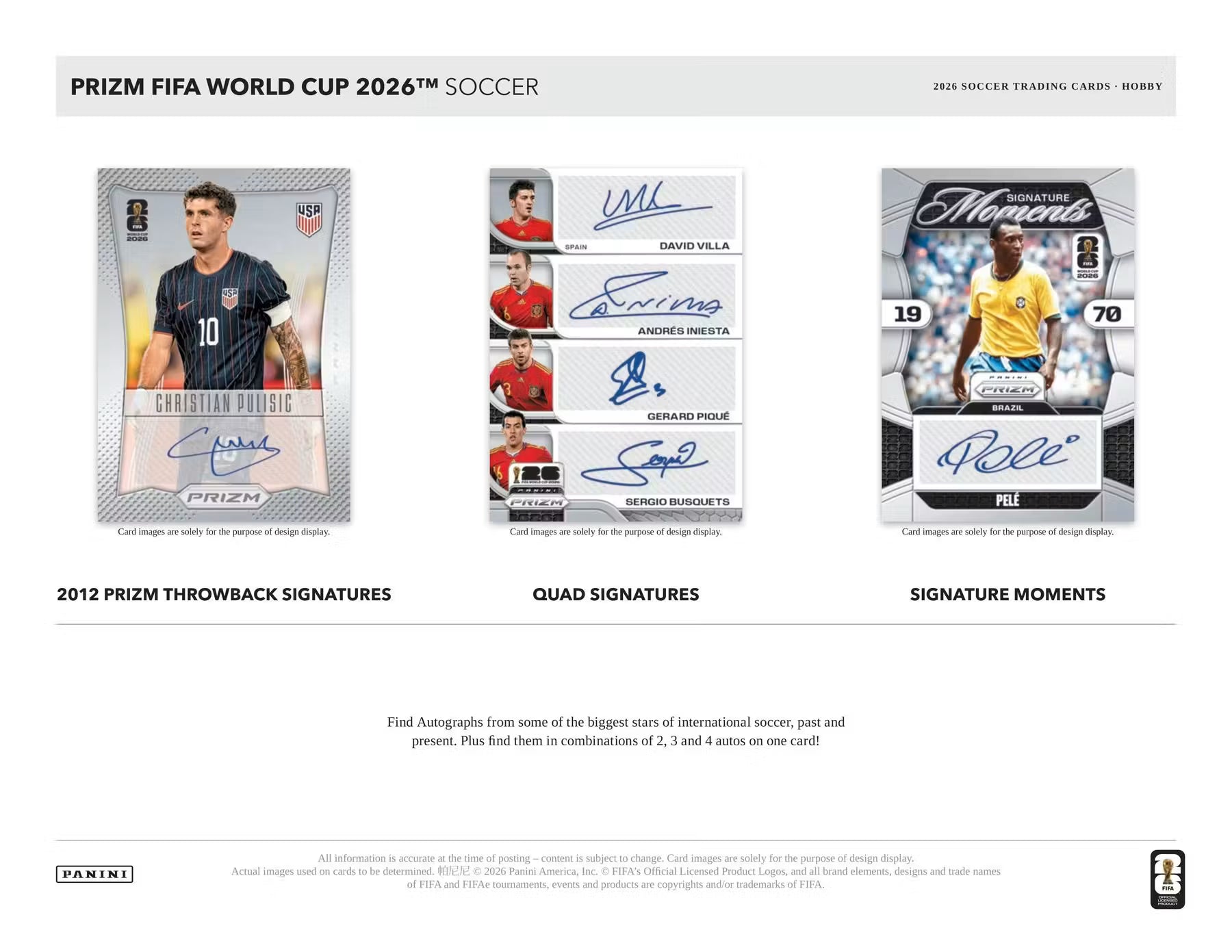 RANDOM TIERS - 2026 Panini Prizm FIFA World Cup Soccer Hobby Box (1 BOX) Group Break #WC1 - RANDOM TIERS